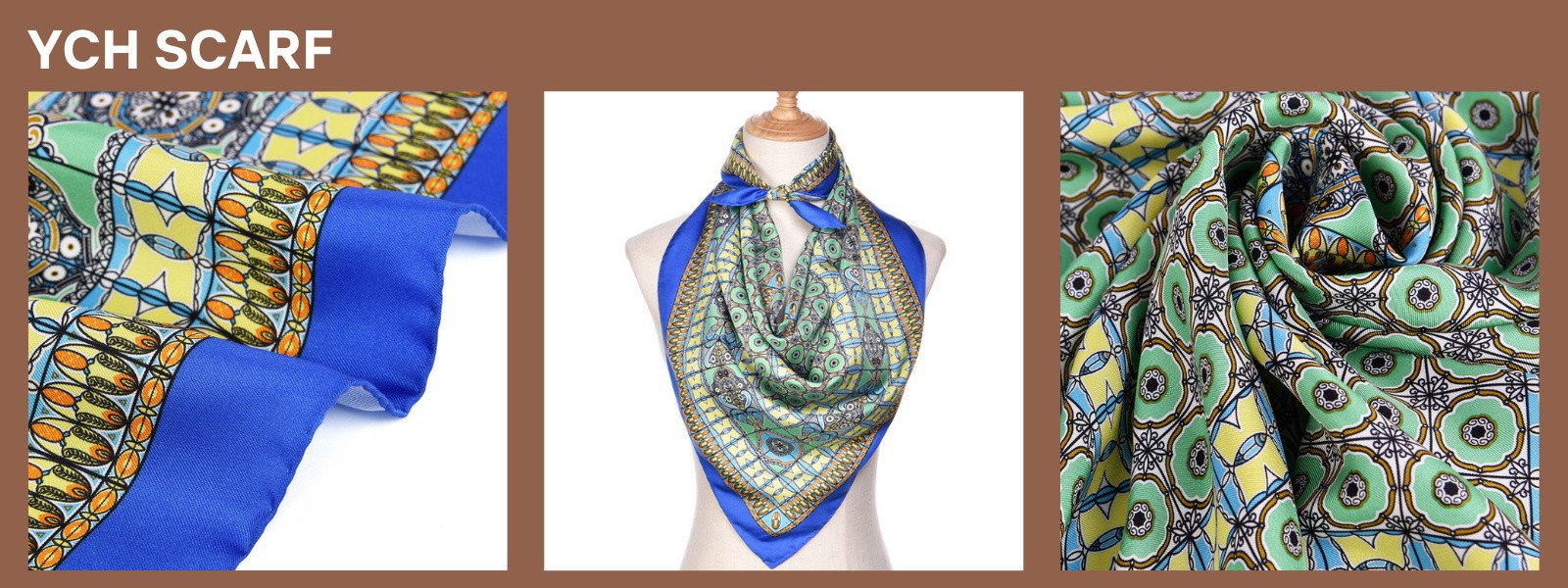 China hand printed silk scarves