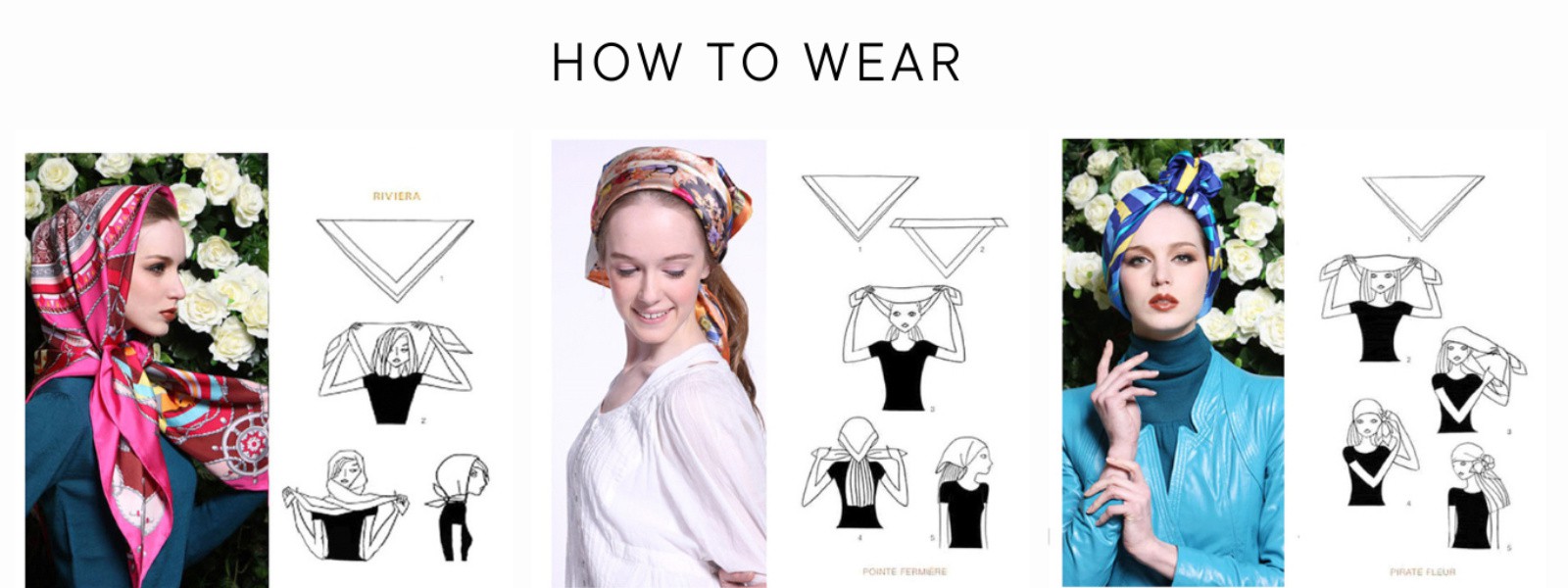 wear printed silk scarves